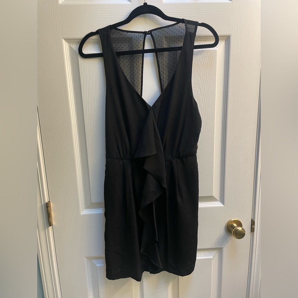 BCBGeneration Black Ruffle Mini Dress